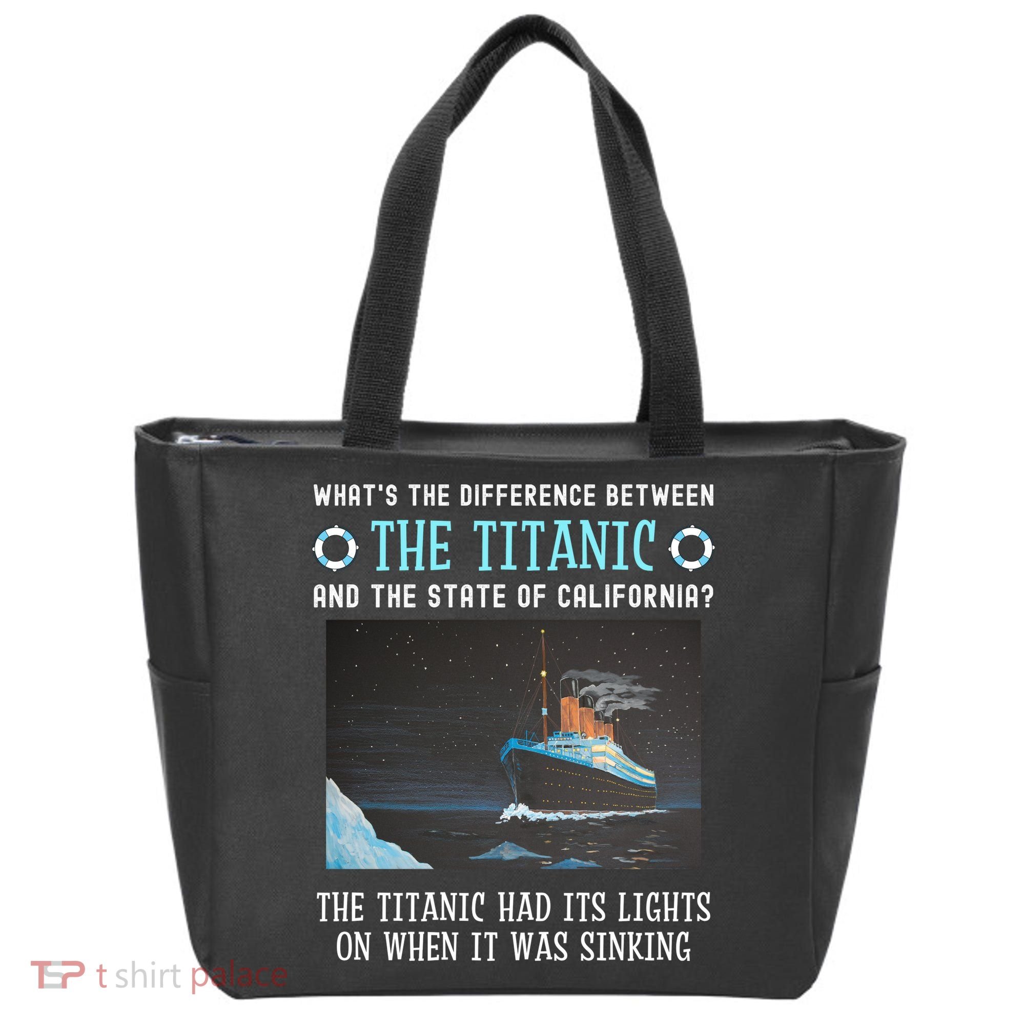 Funny California Energy Crisis Titanic Conservative Tote Bag