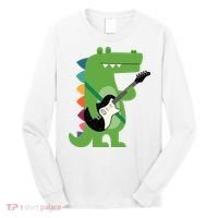 Funny Crocodile Electric Guitar Crocorock Guitarist Musician Premium Long Sleeve Shirt thumb 0