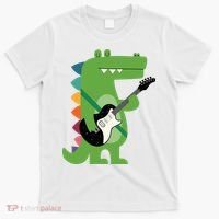 Funny Crocodile Electric Guitar Crocorock Guitarist Musician Premium T-Shirt thumb 0