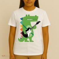 Funny Crocodile Electric Guitar Crocorock Guitarist Musician Premium T-Shirt thumb 4