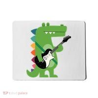 Funny Crocodile Electric Guitar Crocorock Guitarist Musician Premium Mousepad thumb 0