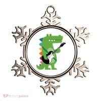 Funny Crocodile Electric Guitar Crocorock Guitarist Musician Premium Ornament thumb 0