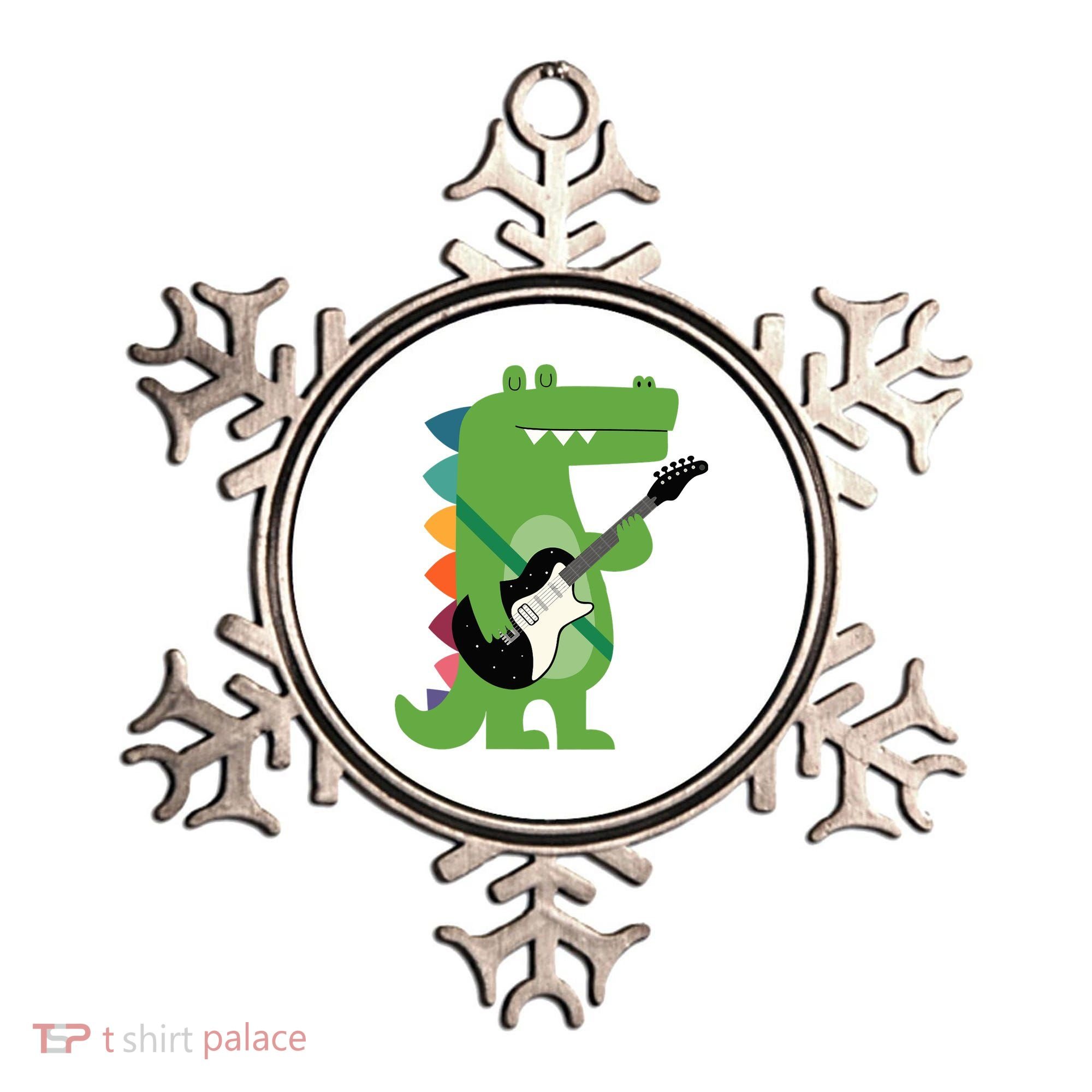 Funny Crocodile Electric Guitar Crocorock Guitarist Musician Premium Ornament