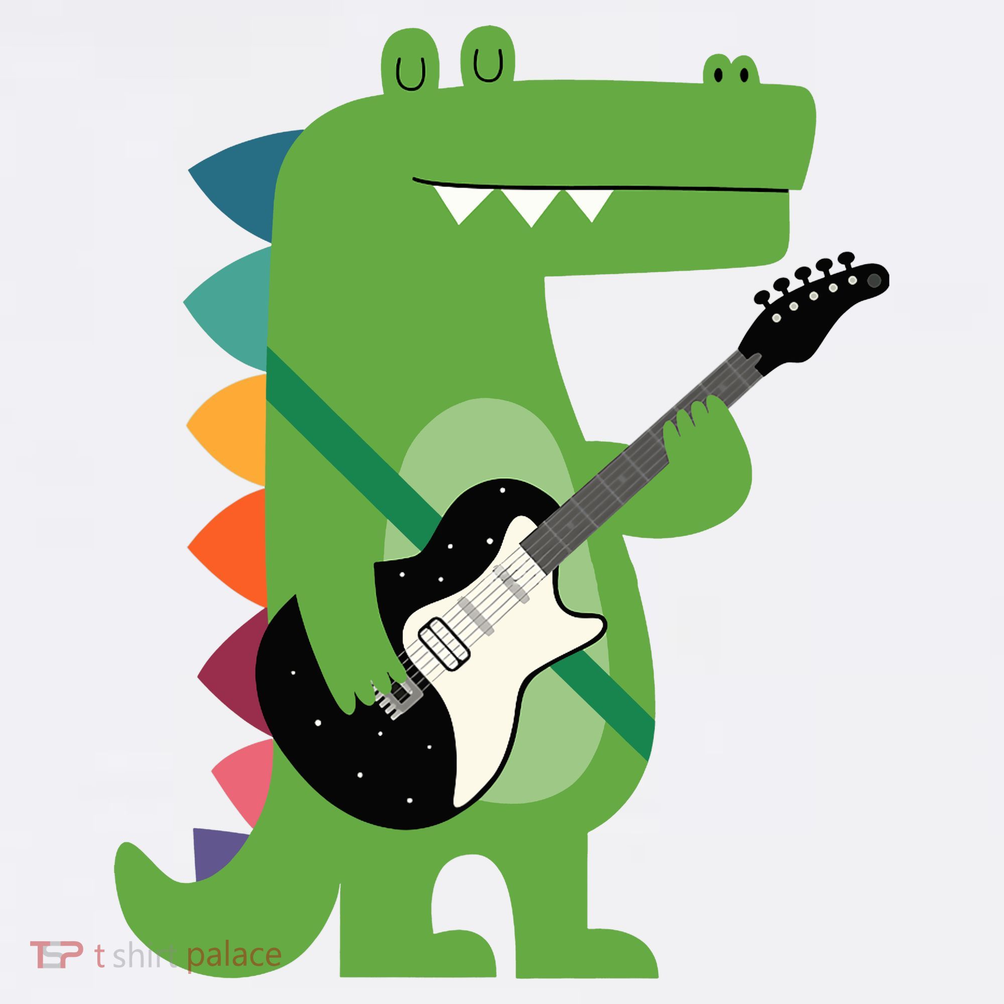 Funny Crocodile Electric Guitar Crocorock Guitarist Musician Premium Women's Tank Top