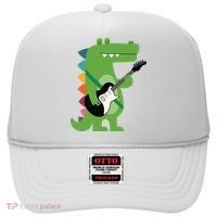 Funny Crocodile Electric Guitar Crocorock Guitarist Musician Premium Hat thumb 0