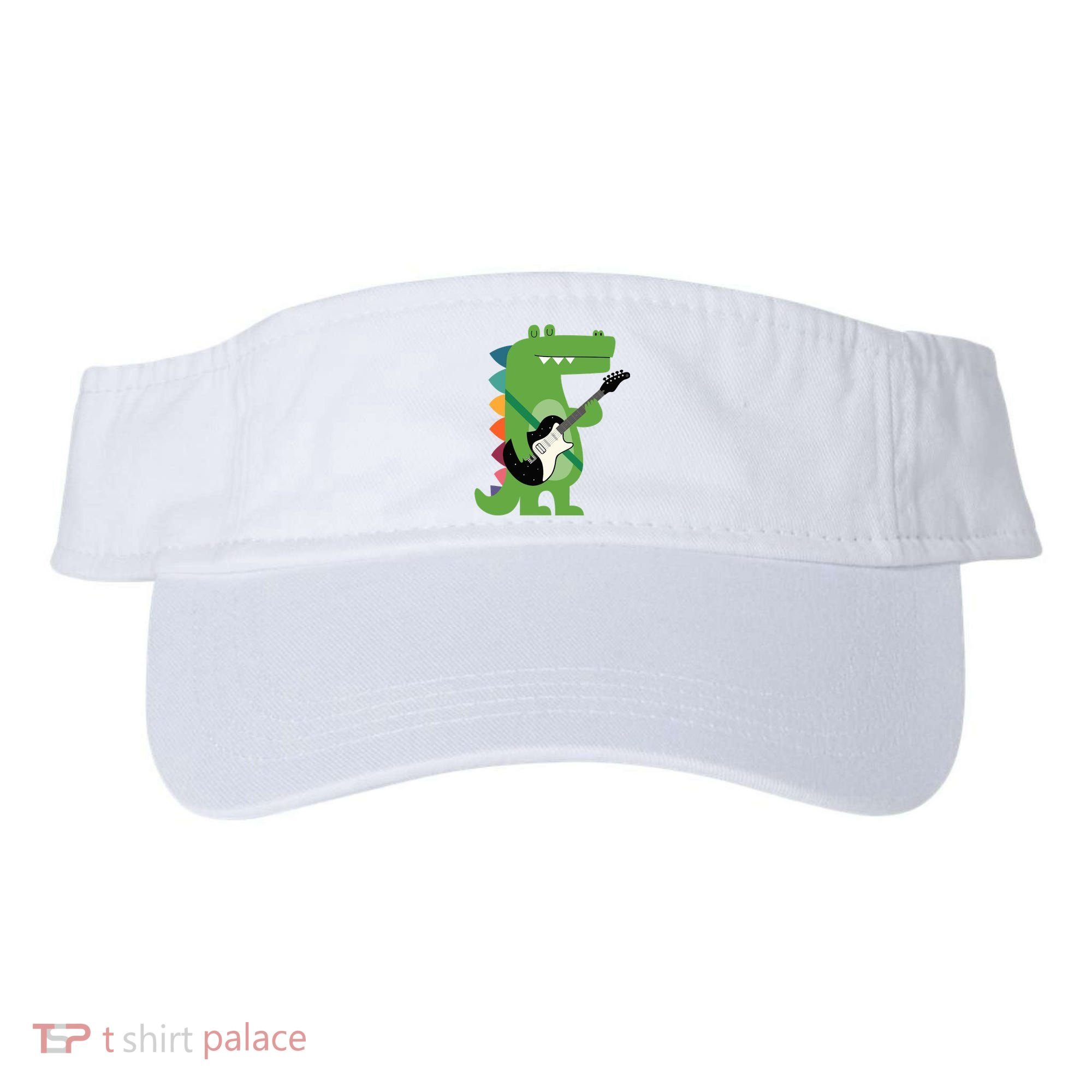 Funny Crocodile Electric Guitar Crocorock Guitarist Musician Premium Visor