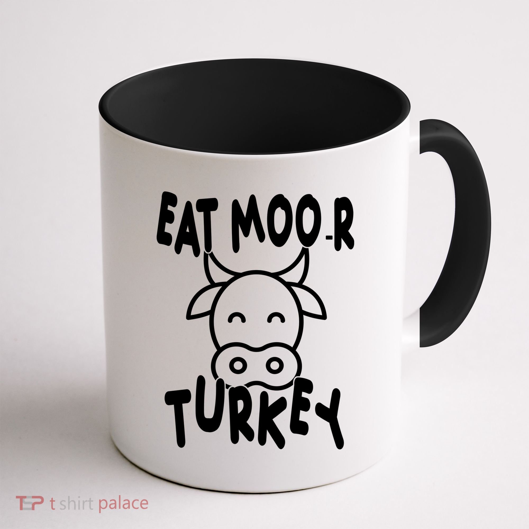 Funny Cow Eat More Turkey Thanksgiving Coffee Mug
