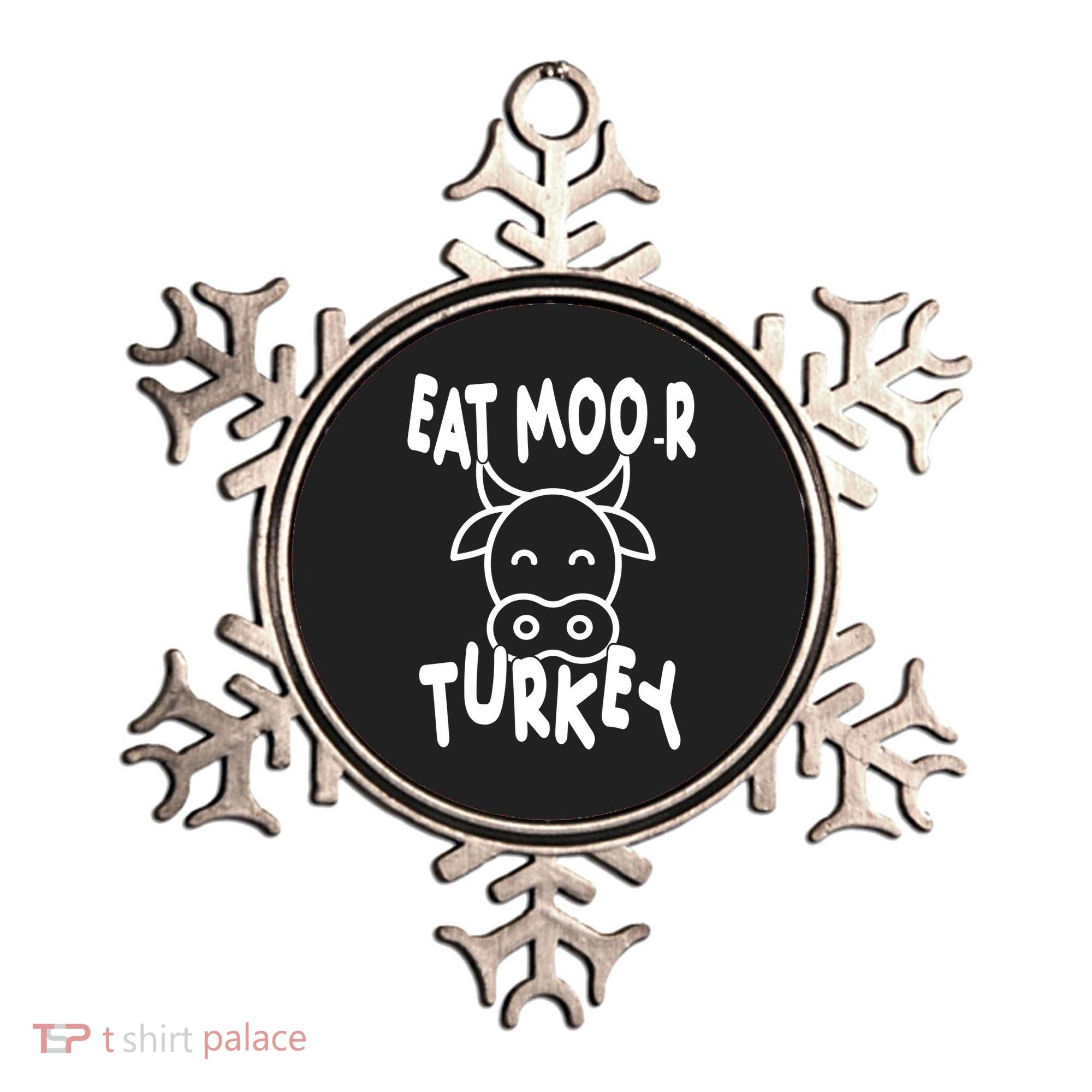 Funny Cow Eat More Turkey Thanksgiving Ornament