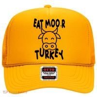 Funny Cow Eat More Turkey Thanksgiving Hat thumb 0