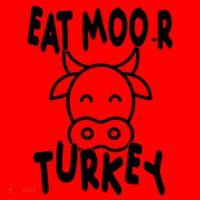 Funny Cow Eat More Turkey Thanksgiving Santa Hat thumb 1