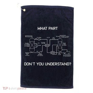 Funny Chemical Engineer Shirts Chemical Engineering Golf Towel