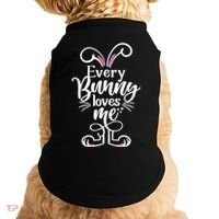Funny Cute Easter Every Bunny Loves Me Doggie Tank thumb 0