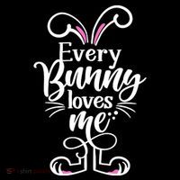 Funny Cute Easter Every Bunny Loves Me Mousepad thumb 1