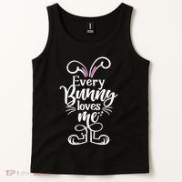 Funny Cute Easter Every Bunny Loves Me Tank Top thumb 2