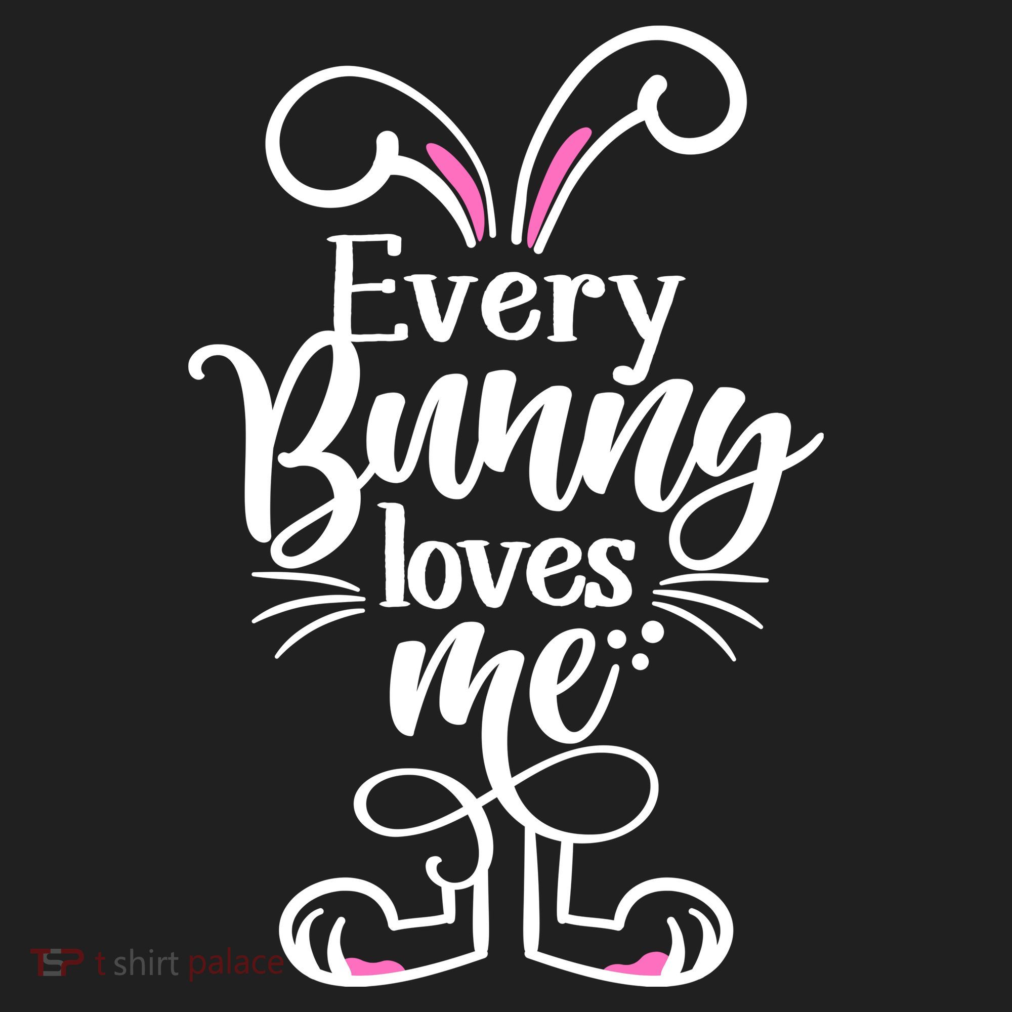 Funny Cute Easter Every Bunny Loves Me Golf Towel