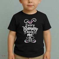 Funny Cute Easter Every Bunny Loves Me Toddler T-Shirt thumb 2