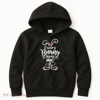 Funny Cute Easter Every Bunny Loves Me Kids Hoodie