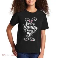 Funny Cute Easter Every Bunny Loves Me Kids T-Shirt thumb 2