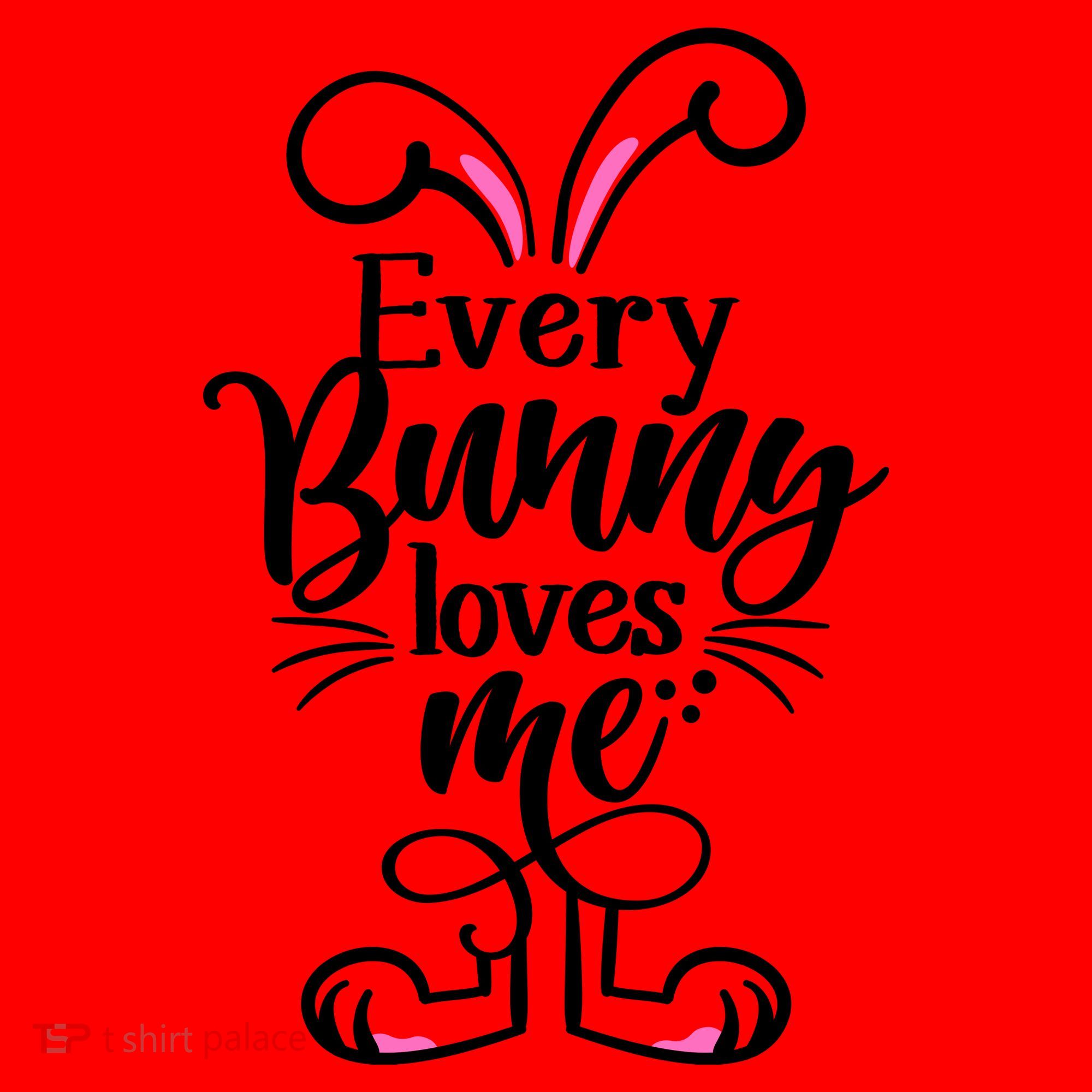 Funny Cute Easter Every Bunny Loves Me Santa Hat