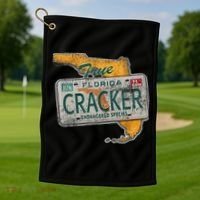 Florida Cracker Endangered Species Florida Native Golf Towel thumb 1
