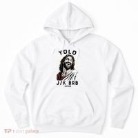 Funny Christian Easter Jesus YOLO JK BRB Raglan Hoodie thumb 0