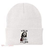 Funny Christian Easter Jesus YOLO JK BRB Raglan Beanie thumb 0