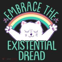 Funny Cat Embrace The Existential Dread Women's Sweatshirt thumb 2