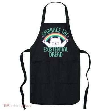 Funny Cat Embrace The Existential Dread Apron