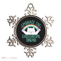 Funny Cat Embrace The Existential Dread Ornament thumb 0