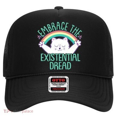 Funny Cat Embrace The Existential Dread Hat