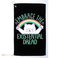 Funny Cat Embrace The Existential Dread Golf Towel thumb 0