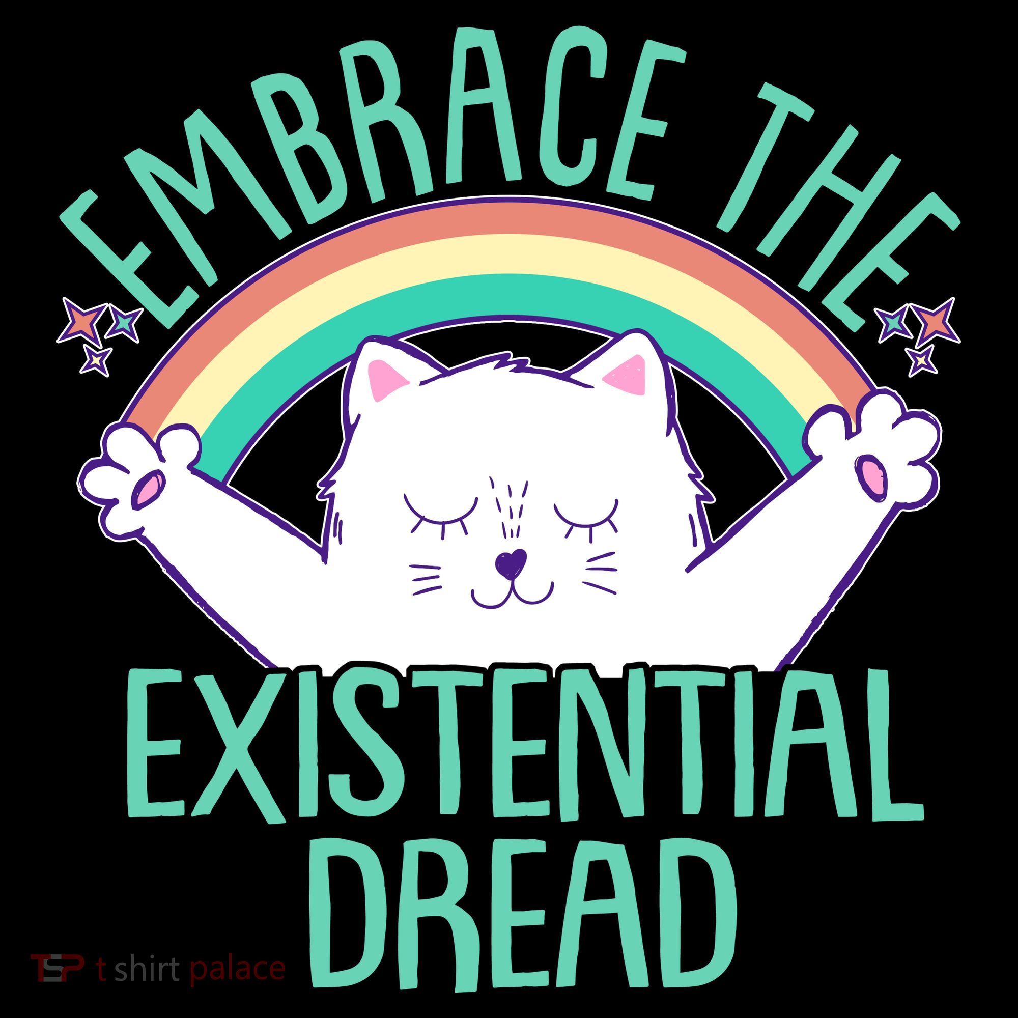 Funny Cat Embrace The Existential Dread Women's Long Sleeve Shirt