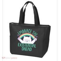 Funny Cat Embrace The Existential Dread Tote Bag thumb 3