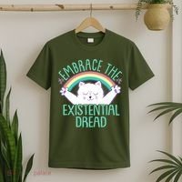 Funny Cat Embrace The Existential Dread T-Shirt thumb 2