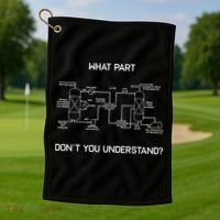 Funny Chemical Engineer Funny Gift Chemical Engineering Golf Towel thumb 1