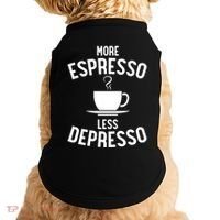 Funny Coffee Er Barista More Espresso Less Depresso Gift Doggie Tank thumb 0