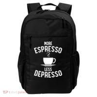 Funny Coffee Er Barista More Espresso Less Depresso Gift Backpack thumb 0