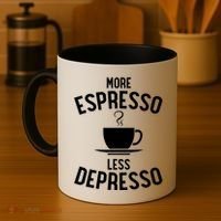 Funny Coffee Er Barista More Espresso Less Depresso Gift Coffee Mug thumb 4