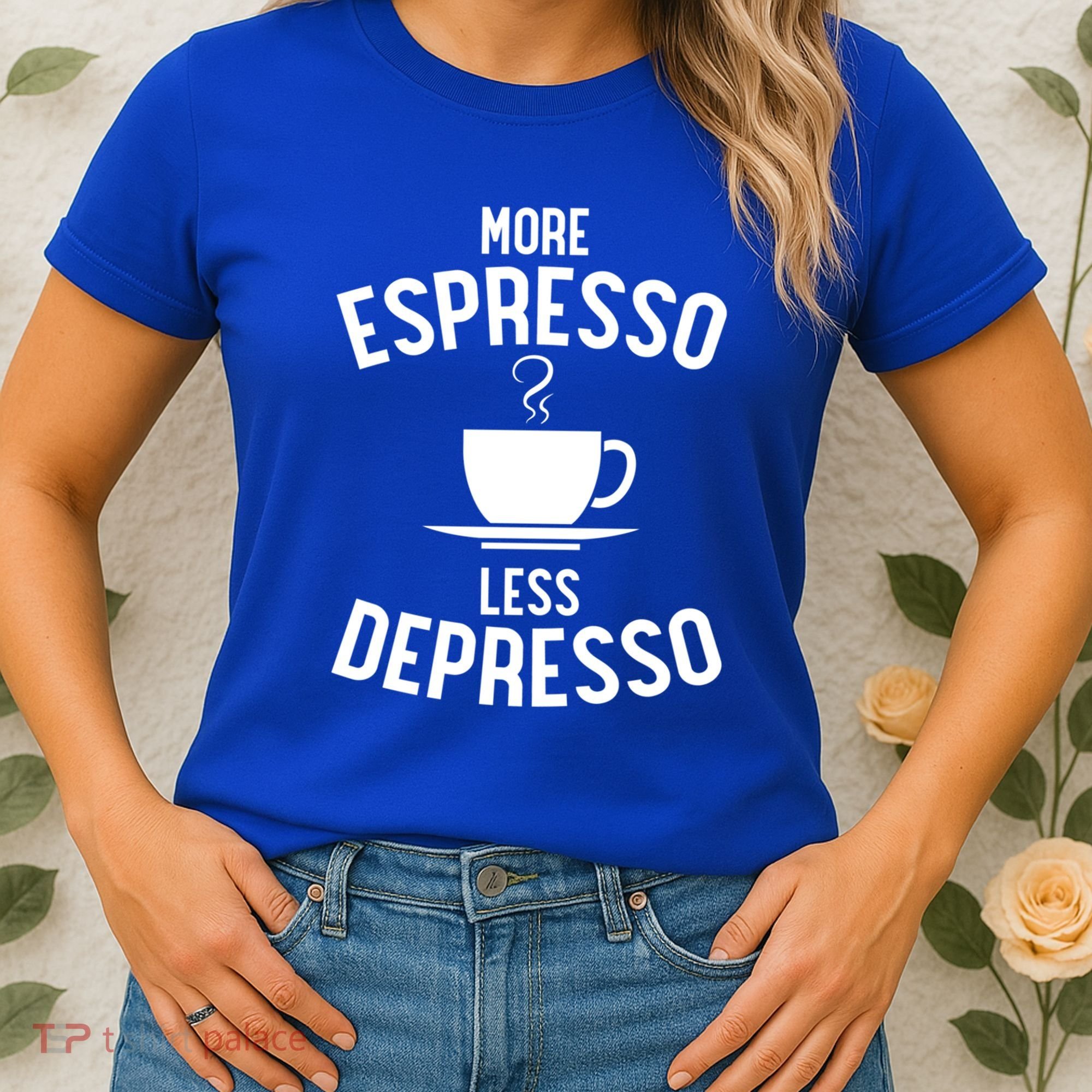 Funny Coffee Er Barista More Espresso Less Depresso Gift Women's T-Shirt