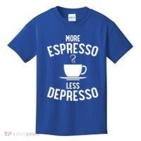 Funny Coffee Er Barista More Espresso Less Depresso Gift Kids T-Shirt thumb 0