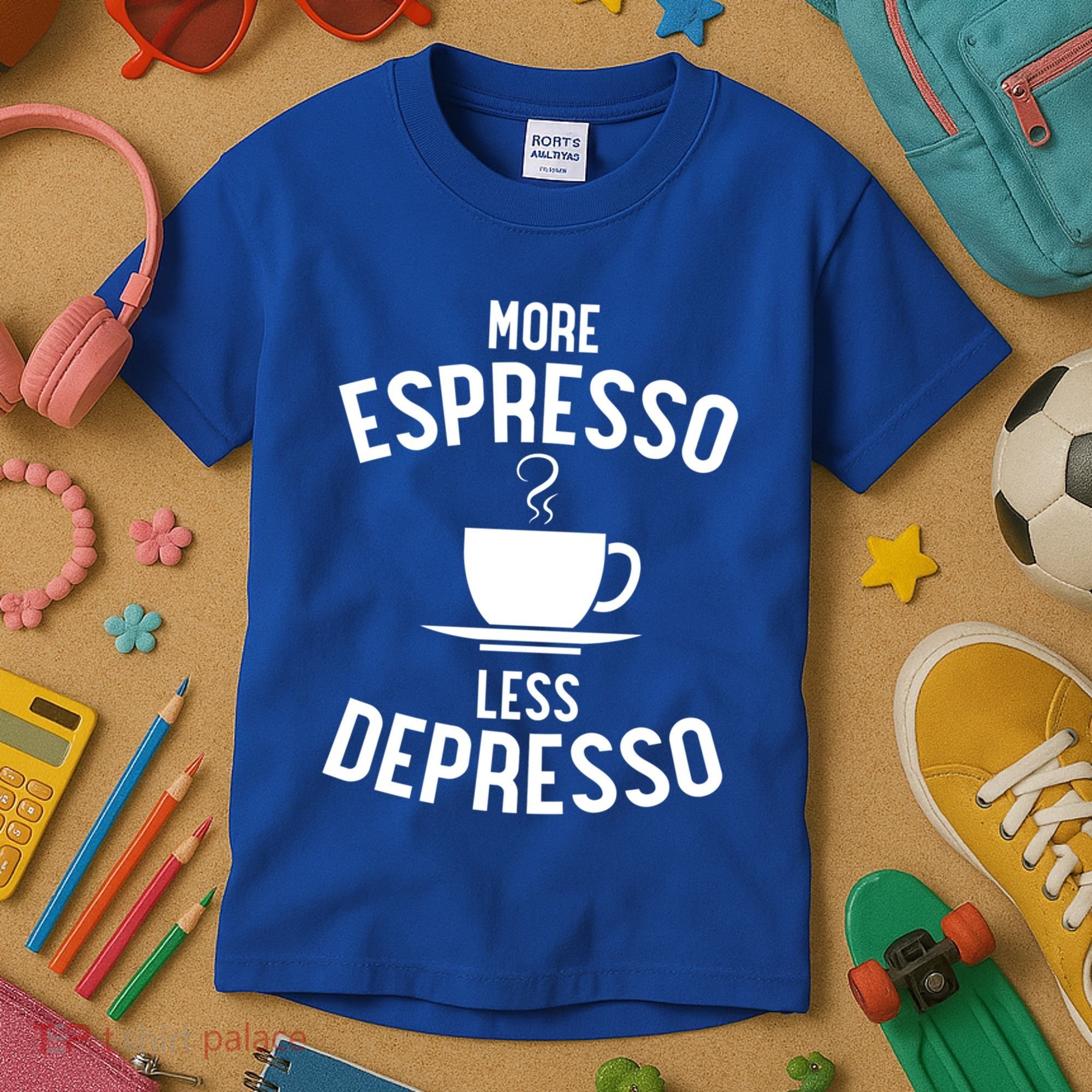 Funny Coffee Er Barista More Espresso Less Depresso Gift Kids T-Shirt