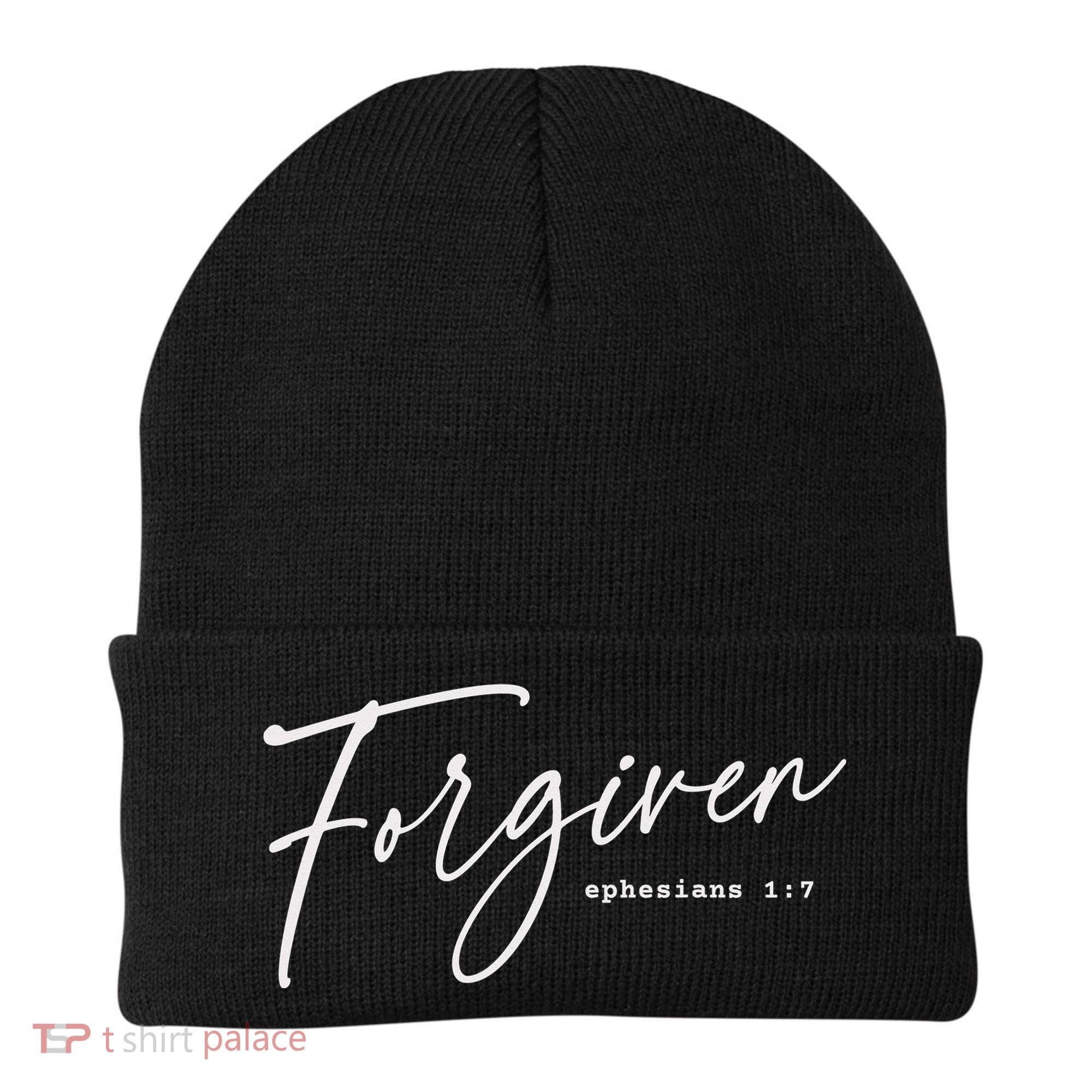 Forgiven Christian  Ephesians Scripture Based Beanie