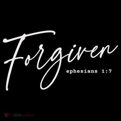 Forgiven Christian  Ephesians Scripture Based Womens Funnel Neck Pullover Hood