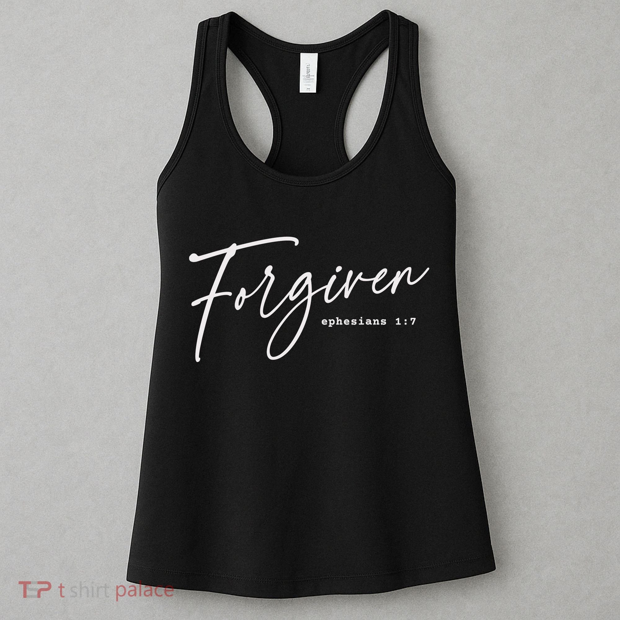 Forgiven Christian  Ephesians Scripture Based Women's Tank Top