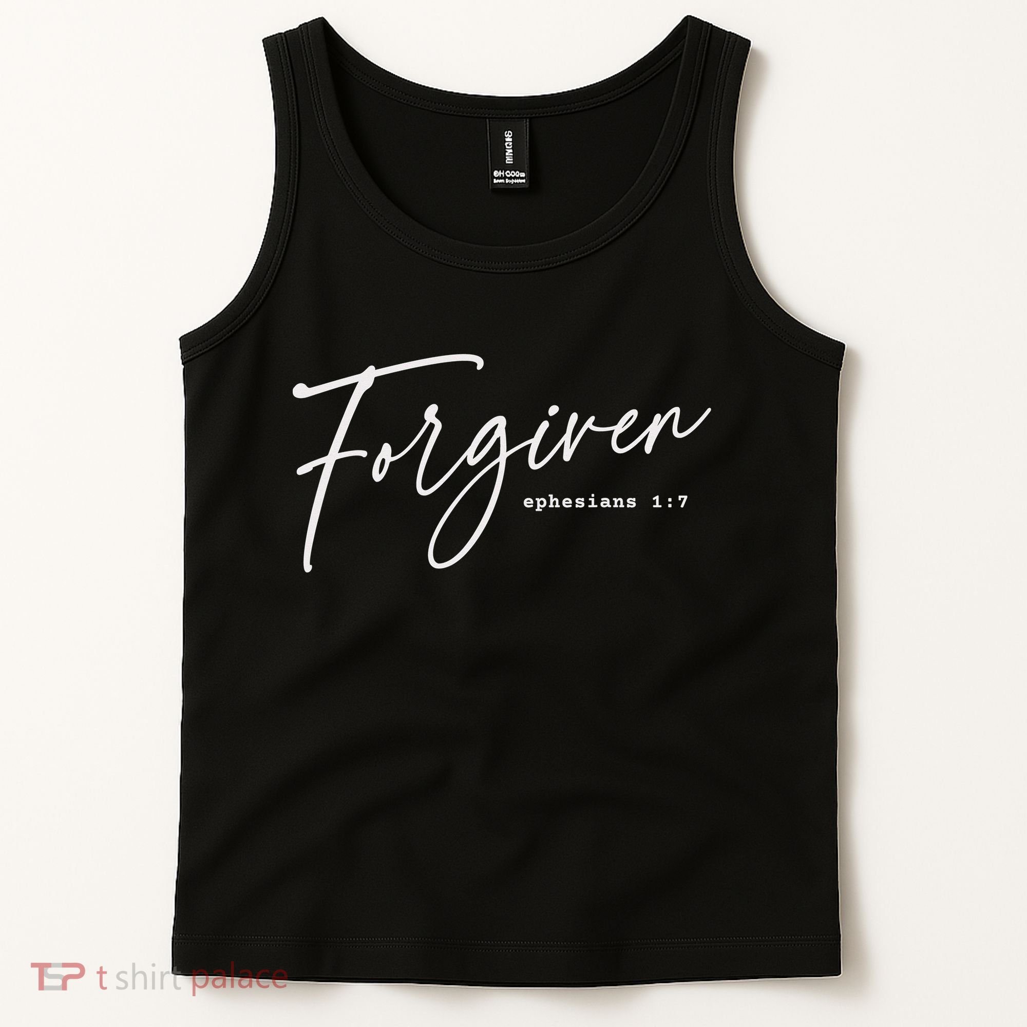 Forgiven Christian  Ephesians Scripture Based Tank Top