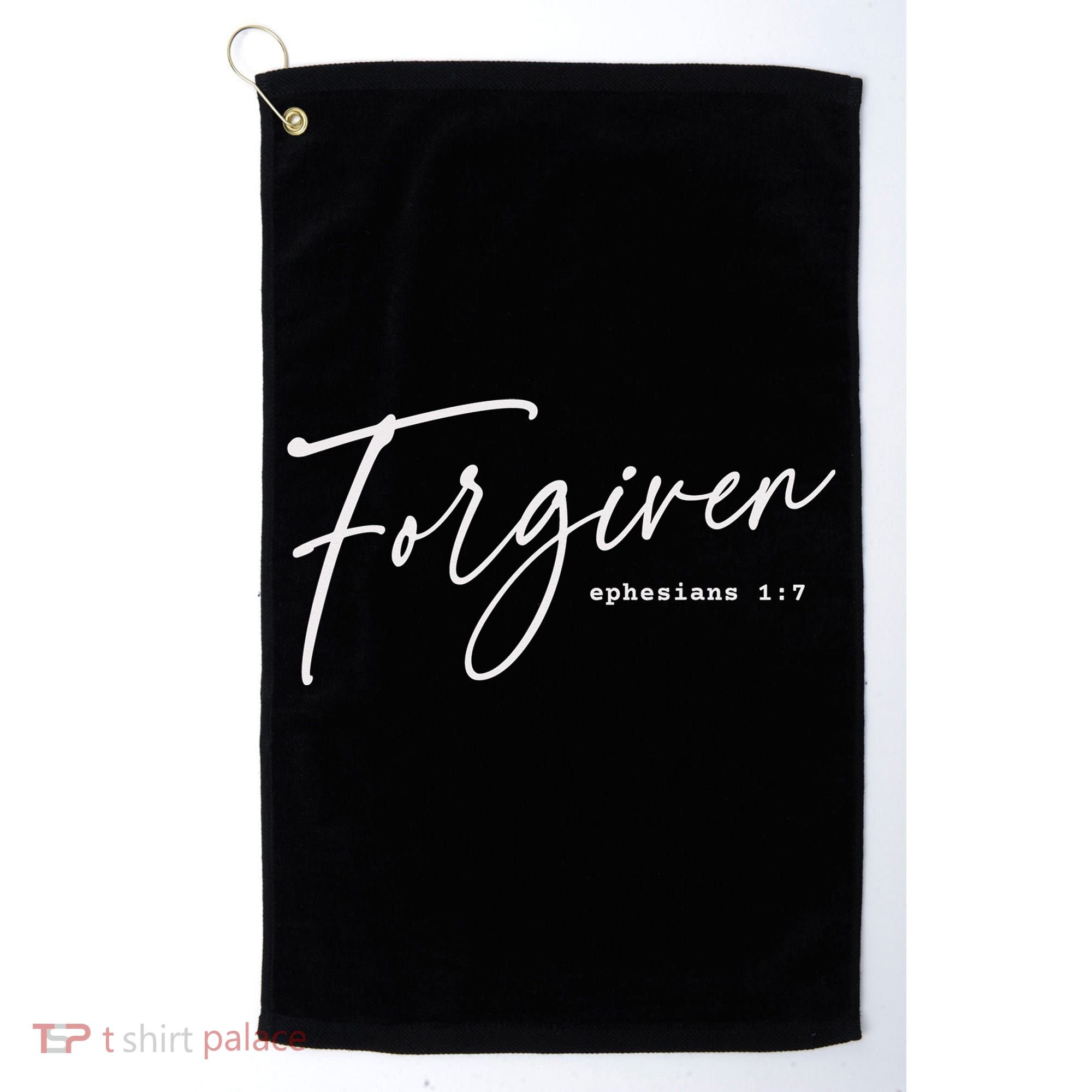 Forgiven Christian  Ephesians Scripture Based Golf Towel