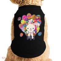 Funny Cute Easter Bunny On Bike Delivering Easter Eggs Doggie Tank thumb 0