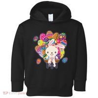 Funny Cute Easter Bunny On Bike Delivering Easter Eggs Toddler Hoodie thumb 0