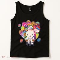 Funny Cute Easter Bunny On Bike Delivering Easter Eggs Tank Top thumb 2