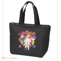 Funny Cute Easter Bunny On Bike Delivering Easter Eggs Tote Bag thumb 3